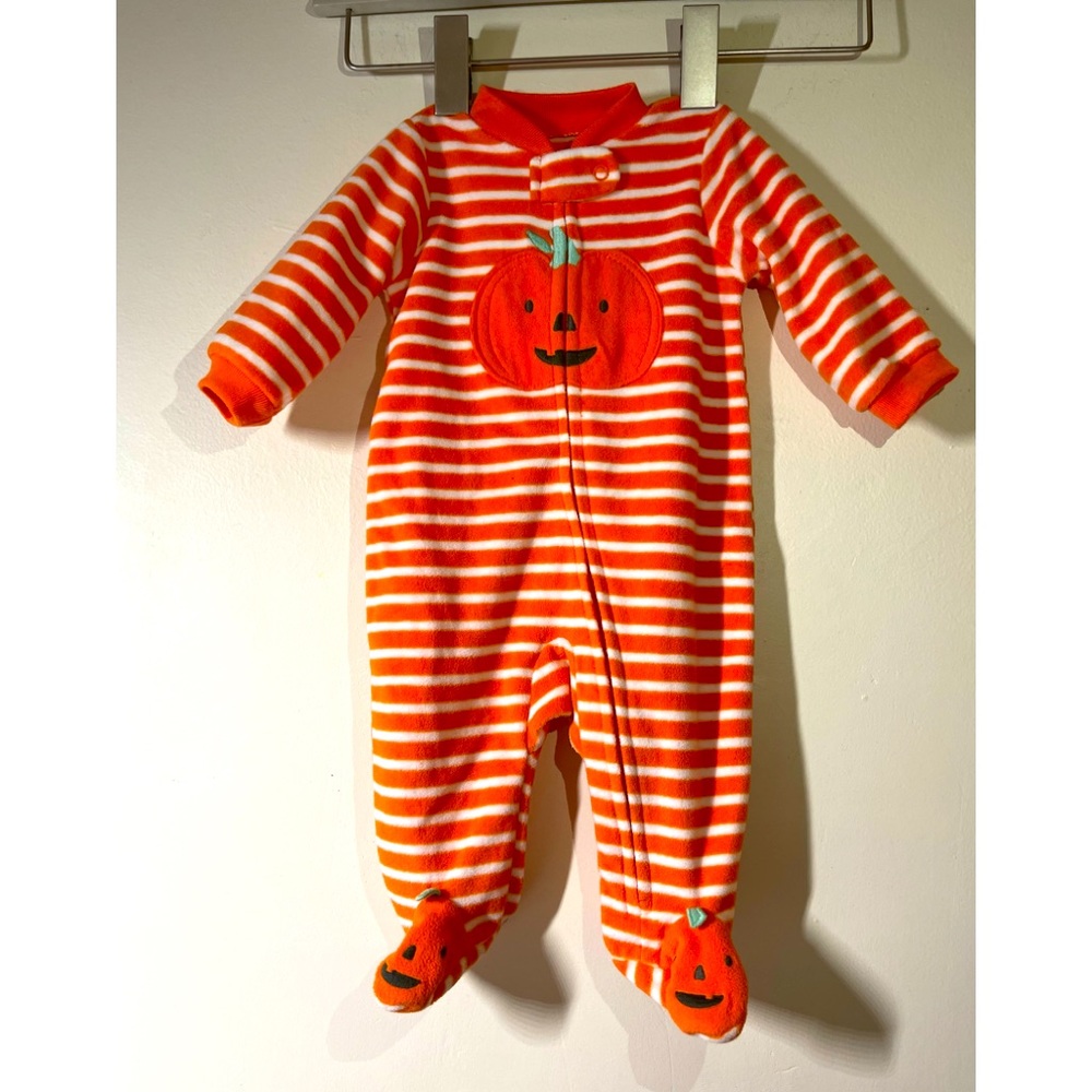 Carter's Just One You® Baby Pumpkin Microfleece Footed Pajama - Orange